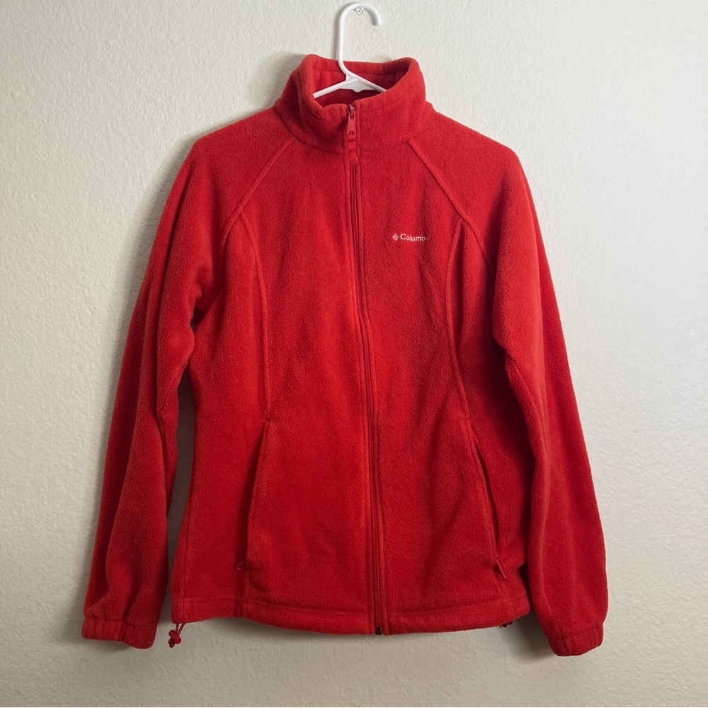 Columbia Fleece Zip-Up - Red - Size Large
